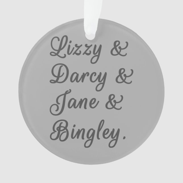 Ornamento Casais de Orgulho e Preconceito I (Frente)