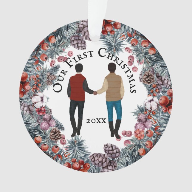 Ornamento casal caucasiano africano, terra oca (Frente)