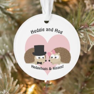 Ornamento Casal de Cachorro de Hedgehugs e Kisses