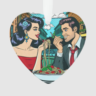 Ornamento Casal no Amor   Pop Art