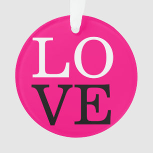 Ornamento Casamento de Amor com Fundo de rosa