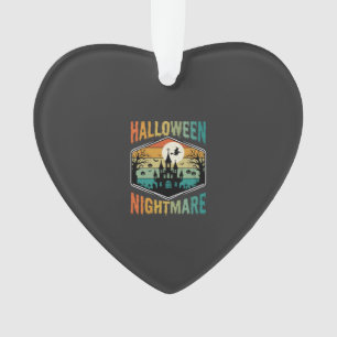 Ornamento Castelo Assombrado Pesadelo de Halloween Vetor Ret