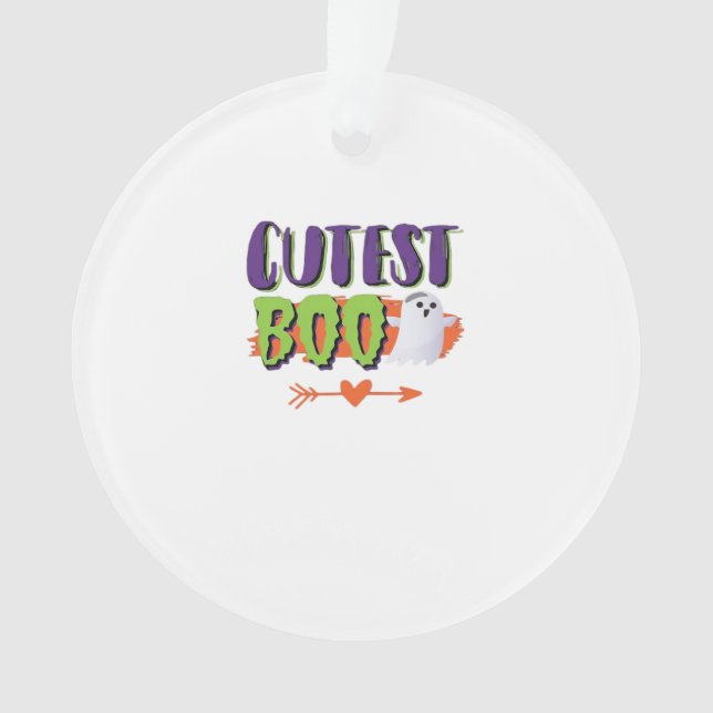 Ornamento Casual do Boo mais fofo do Halloween (Frente)