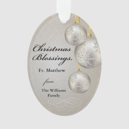 Ornamento Catholic Priest Christmas Elegant Hanging Ornament