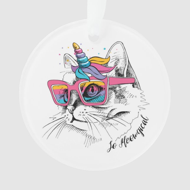 Ornamento Caticorn | assim Meowgical (Frente)