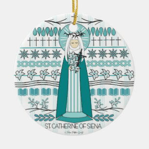 Ornamento Católico do Santo: Rua. Catarina de Sien