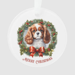 Ornamento Cavalier King Charles Dog Puppy Nome Natal