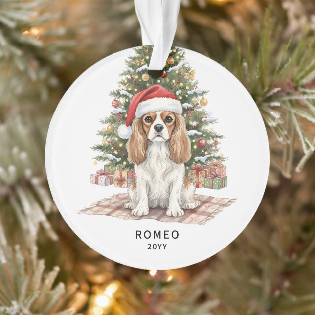 Ornamento Cavalier King Charles Spaniel de Natal Personaliza (Árvore)