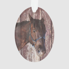 Ornamento Cavalo cavalgando olhando-me com os olhos