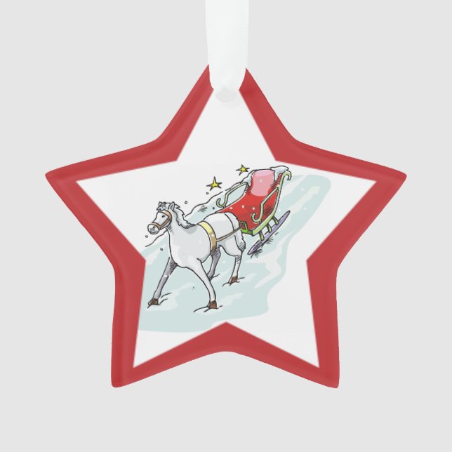 Ornamento Cavalo e Carruagem - (Frente)