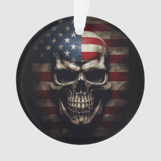 Ornamento Caveira da Bandeira Americana