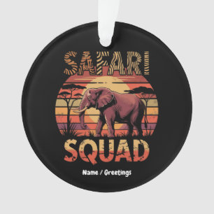 Ornamento Celebração de Aniversário da Equipe Safari no Zool
