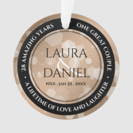 Ornamento Celebração do Aniversário do Casamento Linen 28