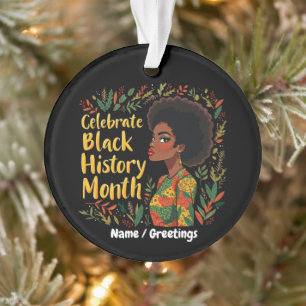 Ornamento Celebre o Mês da História Negra Honre Afro-America