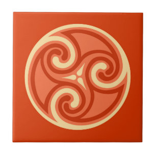 Ornamento Celtic Triskele, tangerina Laranja