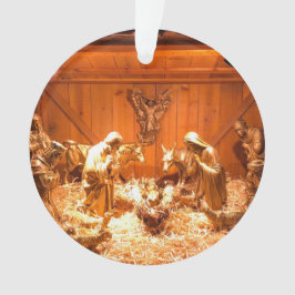 Ornamento Cena da Natividade De Uma Igreja