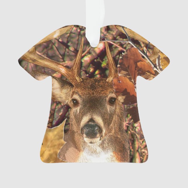 Ornamento Cena de outono de 2010 White Tail Deer (Frente)