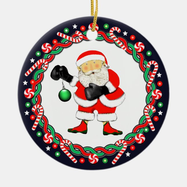 Ornamento cerâmico Boxer Holiday in-a-box (Frente)