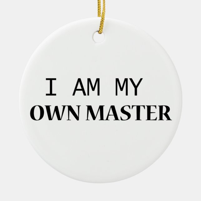 Ornamento cerâmico Buddy - Texto preto minimalista (Frente)