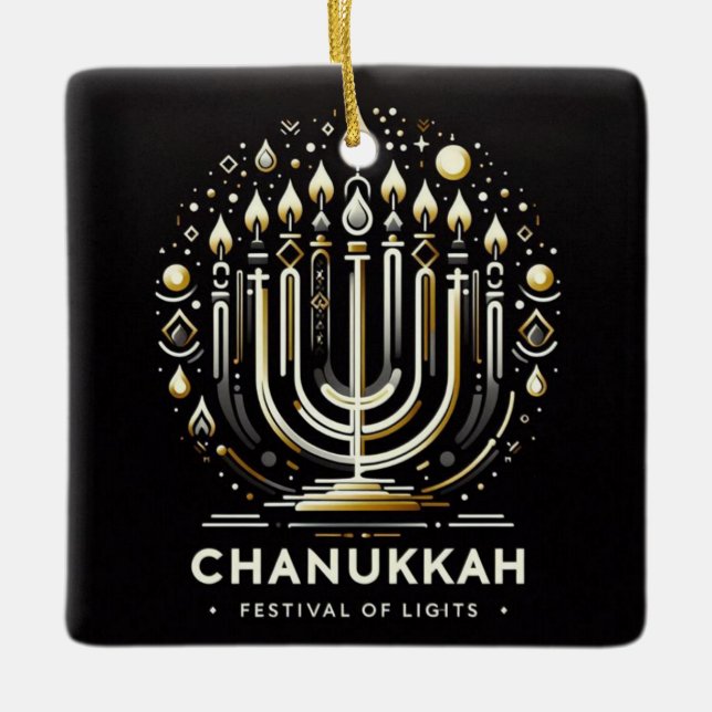 Ornamento Cerâmico Chanukkah (Frente)