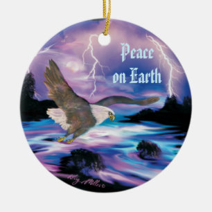 ornamento cerâmico da águia-calva