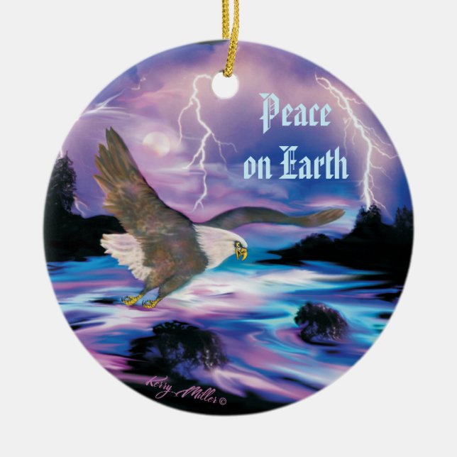 ornamento cerâmico da águia-calva (Frente)