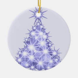 Ornamento cerâmico da Árvore de Natal lavanda