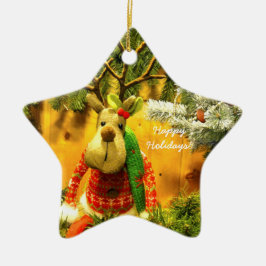 Ornamento cerâmico da estrela do "Chump" boas