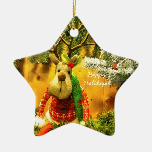 Ornamento cerâmico da estrela do "Chump" boas (Frente)