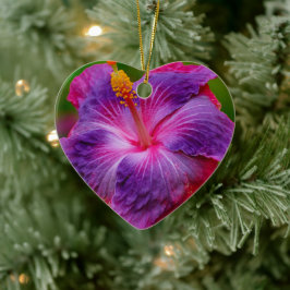 Ornamento cerâmico da flor do hibiscus