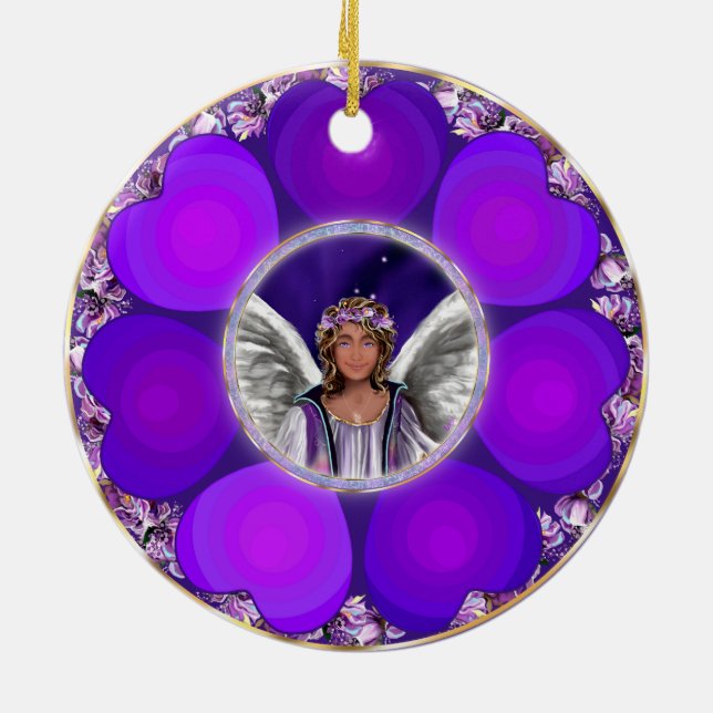 Ornamento cerâmico de almas roxas (Traseira)