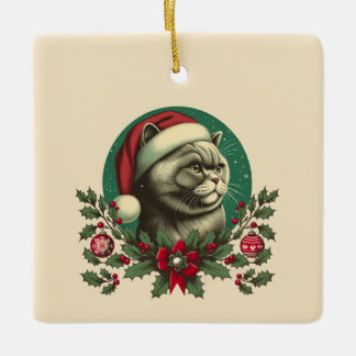 Ornamento Cerâmico de Cabelo Curto de Natal Britân