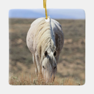 Ornamento Cerâmico de Cavalos Selvagens de Lava-Ar