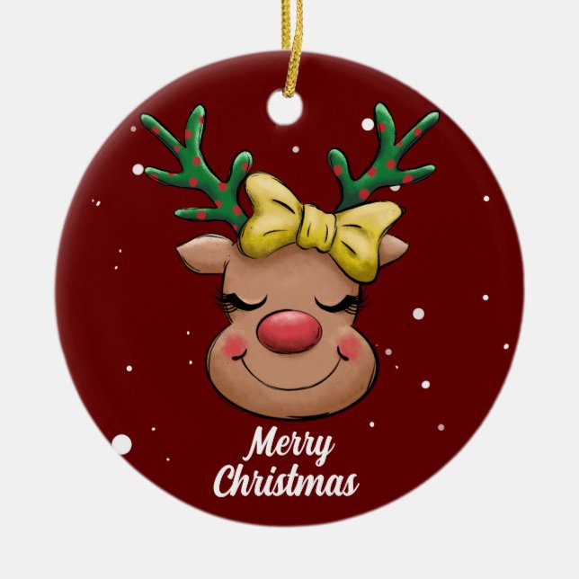 Ornamento cerâmico de cerâmica de cerâmica de cerâ (Frente)