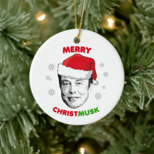 Ornamento Cerâmico de Christmusk feliz