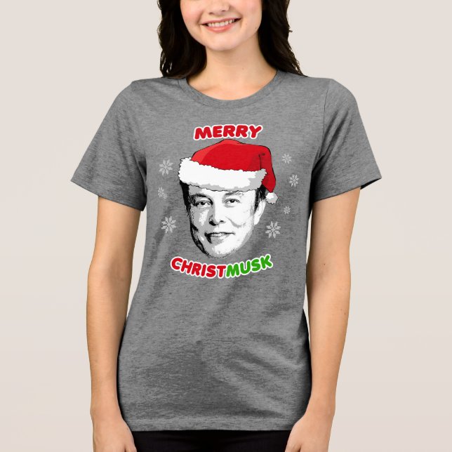 Ornamento Cerâmico de Christmusk feliz (Frente)