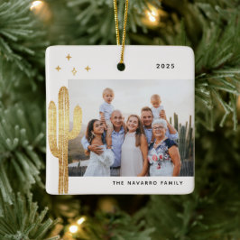 Ornamento cerâmico de Foto do Deserto Boêmian Cact