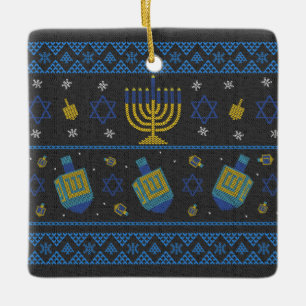 ornamento cerâmico de Hanukkah