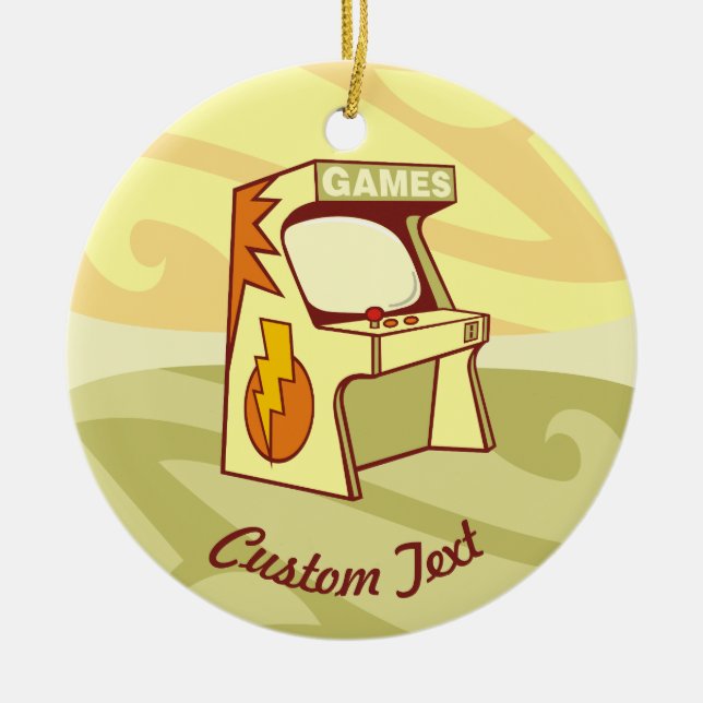 Ornamento cerâmico de máquinas de arcade (Frente)