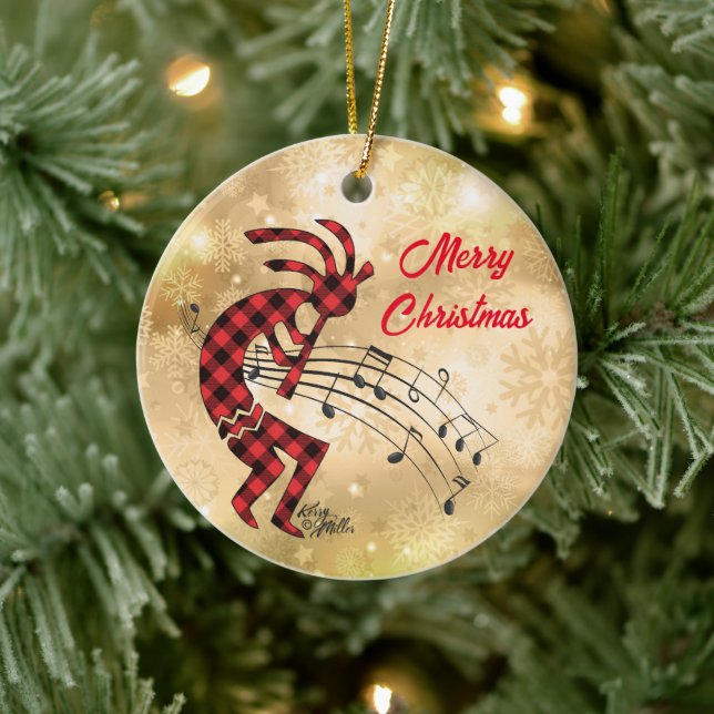 Ornamento Cerâmico de Natal Kokopelli (Árvore)