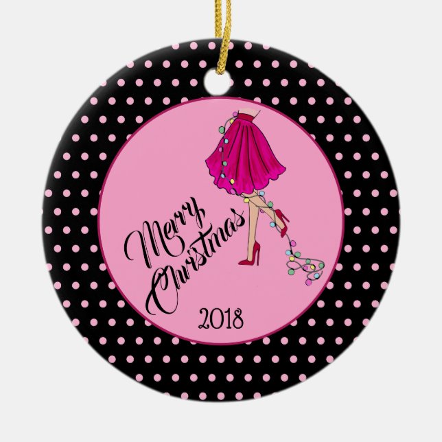 Ornamento cerâmico de Natal liso (Frente)