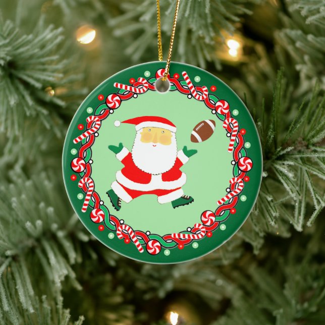 Ornamento Cerâmico de Presente de Férias de Futebo (Árvore)