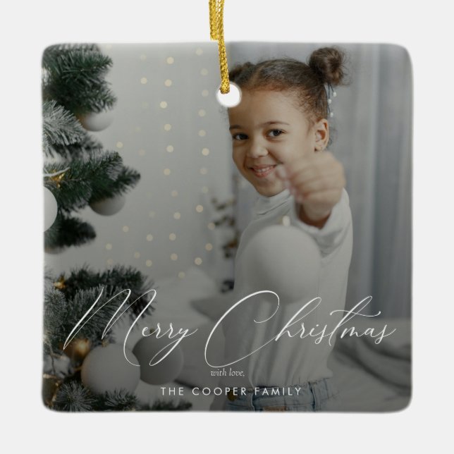 Ornamento Cerâmico de Proteção de Fotos Familiares (Frente)