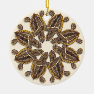 Ornamento Cerâmico de Tartaruga-do-mar