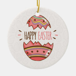 Ornamento cerâmico decorativo simples do ovo da