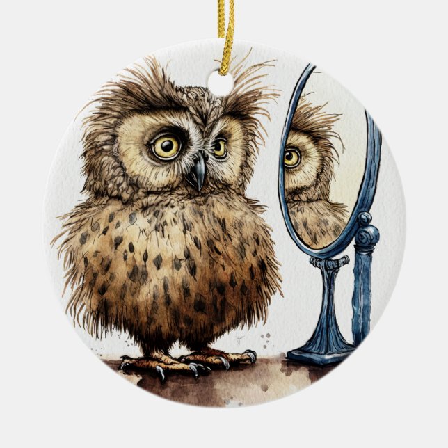 Ornamento cerâmico Dia do Cabelo Mau (Frente)