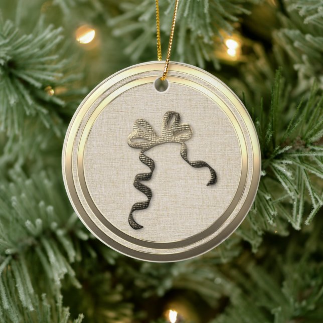 Ornamento cerâmico do Arco Dourado Estilo Vintage (Árvore)