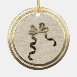 Ornamento cerâmico do Arco Dourado Estilo Vintage