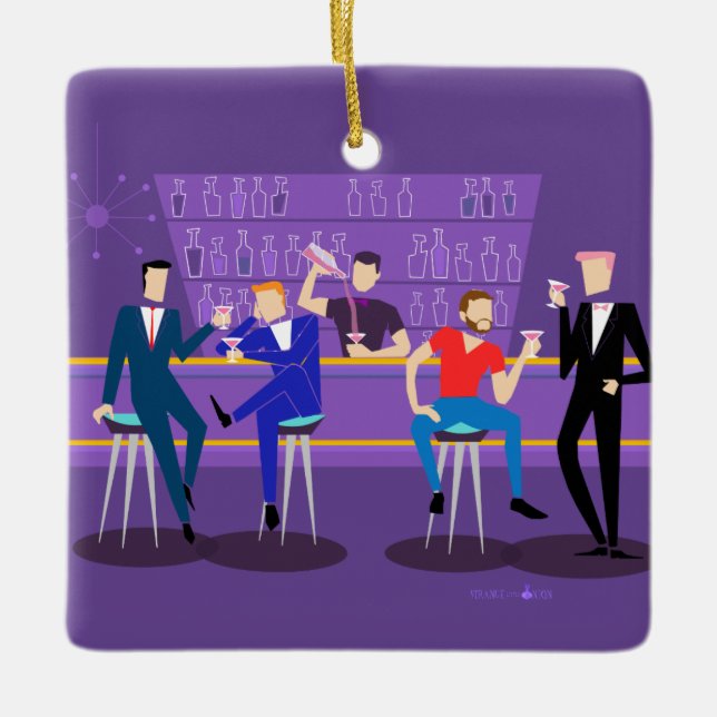 Ornamento cerâmico do Bar Retro (Frente)