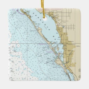 Ornamento Cerâmico do Gráfico de Barcos Sarasota